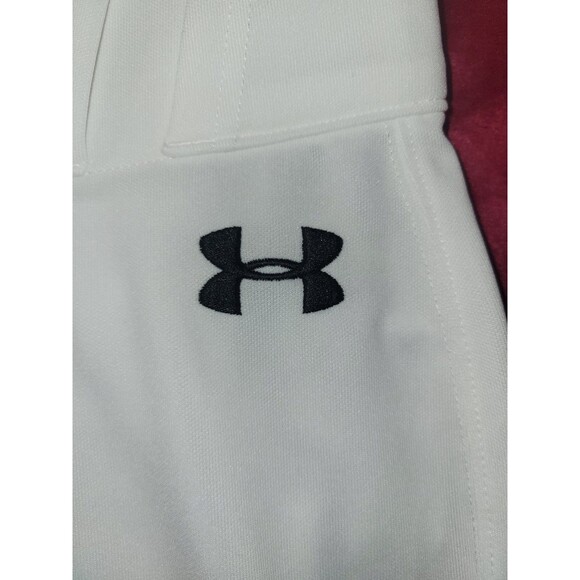 Under Armour Utility Relaxed Baseball Pants Size Small White Loose Fit Open Toe - Picture 4 of 6